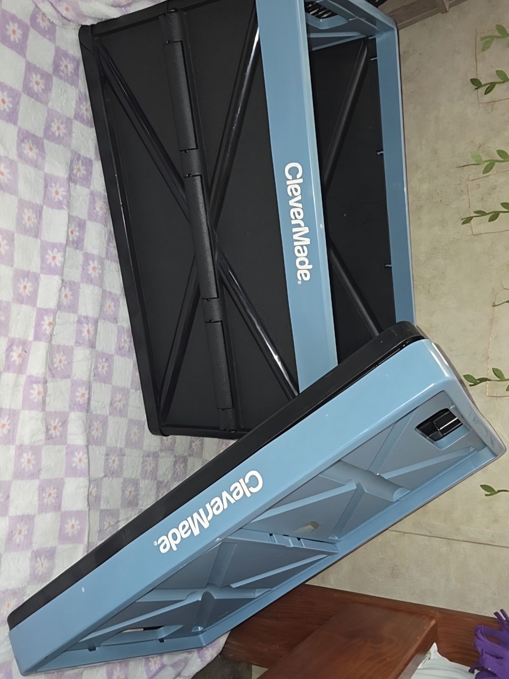 CleverMade Blue Collapsible Storage Crate - Portable Home Organizer
